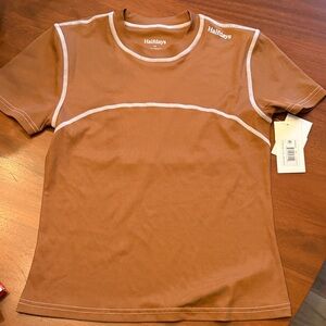 Halfdays Women's Brown Short Sleeve Tee
